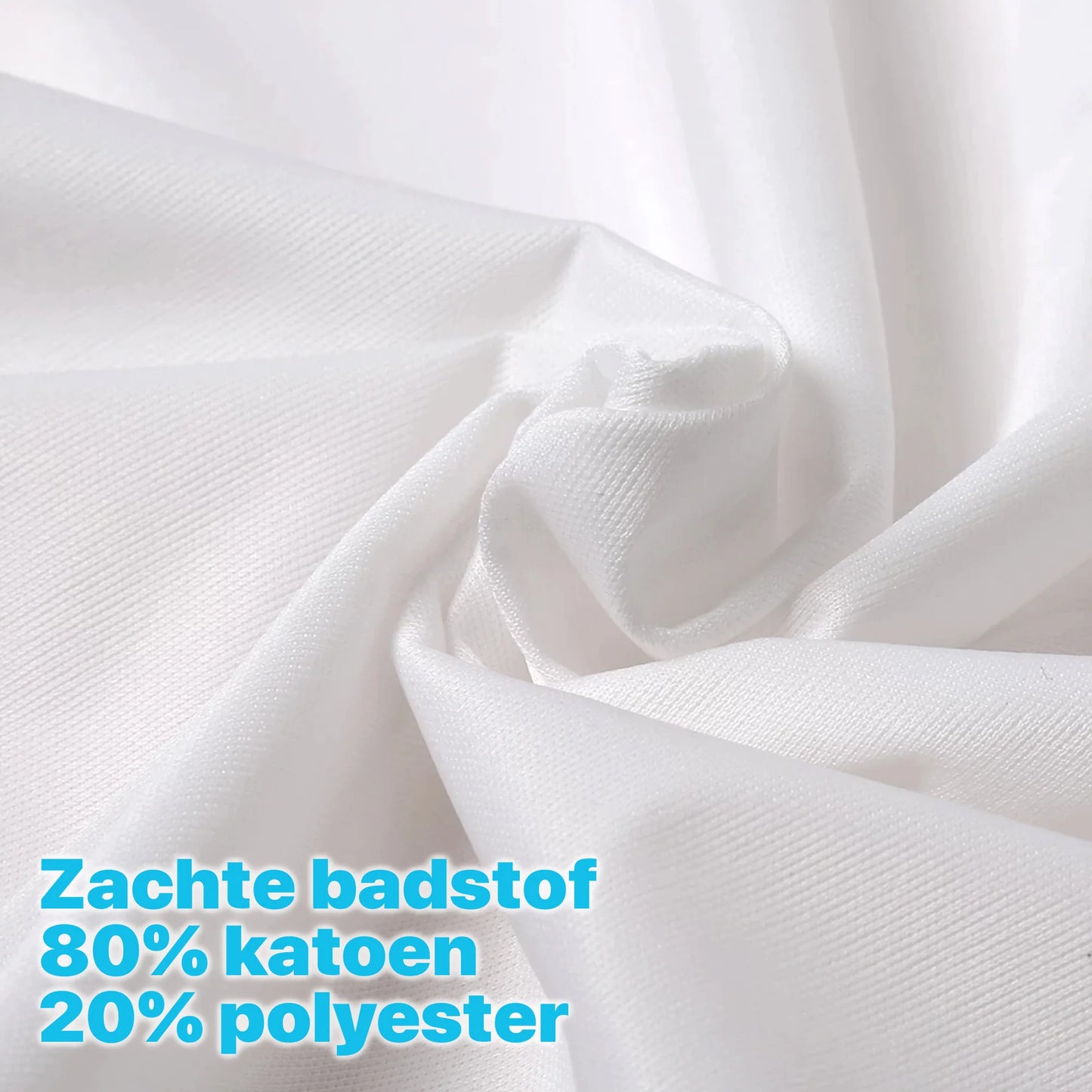 1x Waterdichte Matrasbeschermer - Premium Badstof Matrashoes, Ademend, Rondom Elastisch