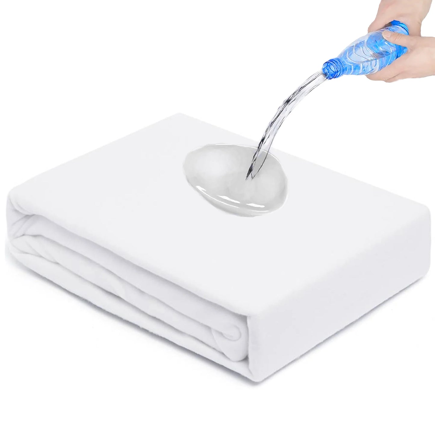 1x Waterdichte Matrasbeschermer - Premium Badstof Matrashoes, Ademend, Rondom Elastisch